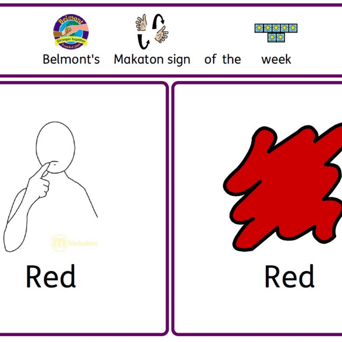 Makaton Sign For Red